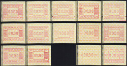 Österreich, 1983/88, Partie ATM-Abart, gesamt 14 Stück ...