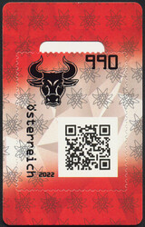 Österreich, 2022, CS 4.0, Bulle, Crypto Stamp, in Farbe schwarz, ...