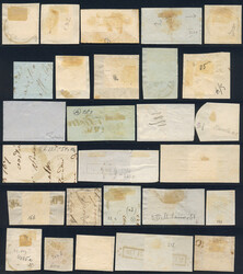 Österreich, LV, 1850, Partie Abstempelungen (27), u.a. TOSCOLANO, ...