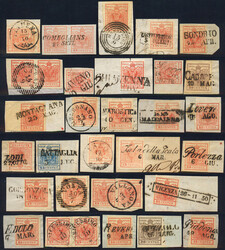 Österreich, LV, 1850, Partie bessere Abstempelungen (29), u.a. ...