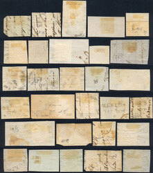 Österreich, LV, 1850, Partie bessere Abstempelungen (29), u.a. ...