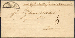 Österreich, Mähren, 1833, Faltbriefhülle mit sauber gesetztem ...