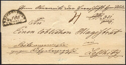 Österreich, Mähren, 1835, Faltbriefhülle mit etwas undeutlichem ...
