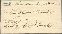 Österreich, Mähren, 1845, Faltbriefhülle mit klarem blauem ...