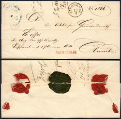 Österreich, Mähren, 1863, mehrfach gesiegelter Geldbrief mit klarem ...