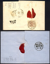 Österreich, Krain, 1850/61, zwei Briefe von GOTTSCHEE & LAIBACH, in ...