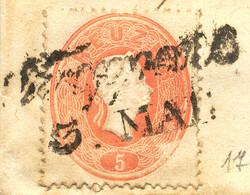 Österreich, 1860/61, ANK-Nr. 20, 5 Kreuzer, 'rot', im niedrigen ...