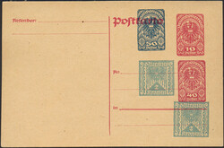 Österreich, 1921, Inflation, 6. Periode, 10 Heller Postkarte mit ...