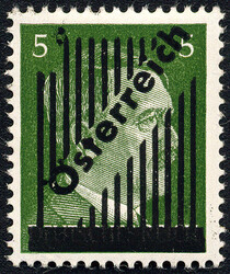 Österreich, 1945, ANK-Nr. 668 I y, 5 Pfennig, 'grün', 13 ...