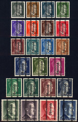 Österreich, 1945, ANK-Nr. 674 - 696, 'Grazer Aushilfsausgabe', ...