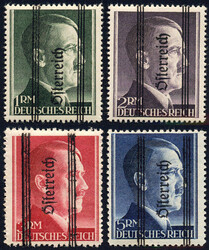 Österreich, 1945, ANK-Nr. 693 II - 696 II, 'Grazer Aushilfsausgabe, ...