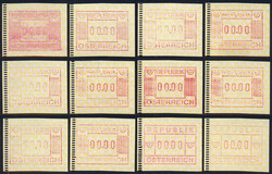 Österreich, 1983/88, Partie ATM-Abart, gesamt 12 Stück ...