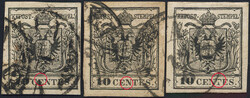Österreich, LV, 1850, ANK-Nr. 2 M III, 10 Centesimi, 'schwarz', ...