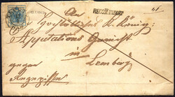Österreich, Galizien, 1850, ANK-Nr. 5 M III, 9 Kreuzer, 'blau', auf ...