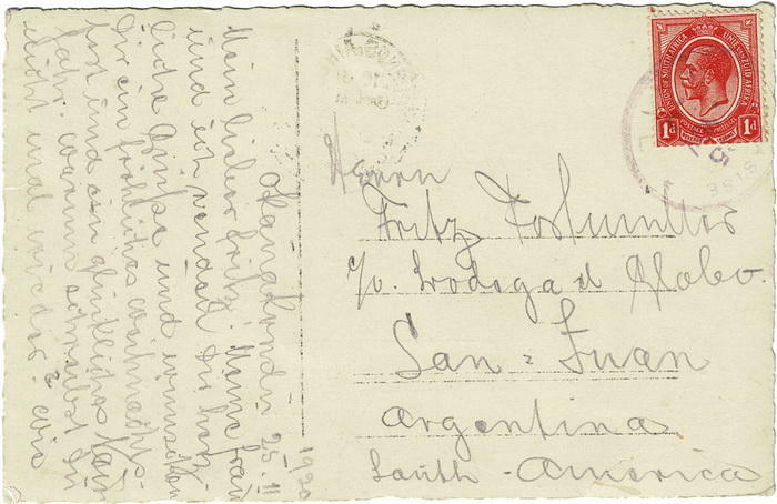 1920 picture post card (real photo of a lady sitting in a garden) to ...