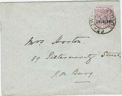 1892 commercial envelope to Pietermaritzburg, Natal, franked with a ...