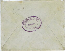1901 censored envelope to P.O.W. P Van der Merwe, Belleview Camp, ...