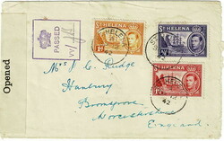 1942 censored cover to England with a 1d, ½d and 1½d, correctly ...