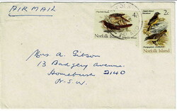 1971 cover sent air mail to Australia with a 4c and 2c cancelled ...