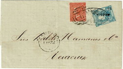 MEXICO. 1872 wrapper used internally to Veracruz with a Mexico 12c ...