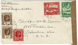 1942 censored cover to the U.S.A. from a Captain in the US Army, with ...