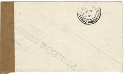 1942 censored cover to the U.S.A. from a Captain in the US Army, with ...