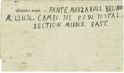 TRIPOLI. 1945 P.O.W. letter sheet sent stampless to Parma, Italy, ...