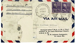 U.S.A. The T.W.A. flight from Los Angeles to New York crashed when ...