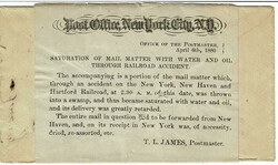 1880 MERIDEN, CT. A cover from Saccarappa, Maine, to New York that, ...