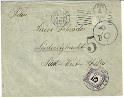 1916 incoming cover from Geneva, Switzerland, that has had the stamp ...
