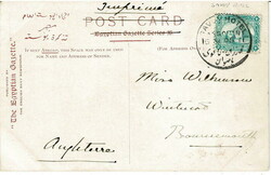 1905 picture post card to Bournemouth, England, with a 2m cancelled ...