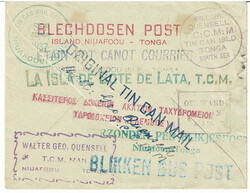 1937 Tin Can Mail cover to Timaru, New Zealand , with a 2½d ...