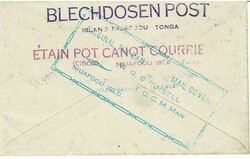 1936 Tin Can Mail cover to Napier, New Zealand, with a 2½d cancelled ...