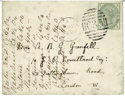 PANAMA. 1886 envelope from H.M.S. Caroline to London with a G. B. ...