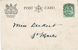 1906 post card to St Marks with a ½d cancelled by a fine COFIMVABA ...