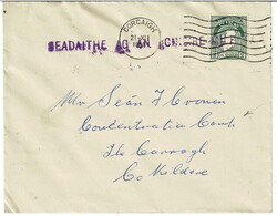1958 censored cover to Sean Cronin at The Curragh Concentration Camp ...