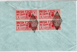 1936 ‘Military’ cover to London with a red crown ‘EGYPT ...
