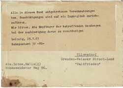 1963, LEIPZIG, GERMANY. A cover to Ullersdorf, has an explanatory ...