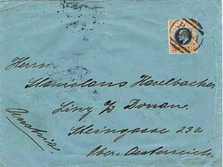 1905 double weight envelope to Austria franked with a 5d tied by a ...