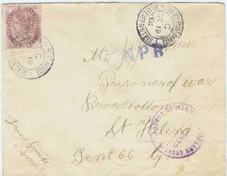1901 envelope to a prisoner of war at Broad Bottom Camp, St Helena, ...