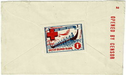 1941 censored envelope to New Zealand bearing a 2d tied GIZO 27 DE 41 ...