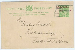 1916 South Africa ½d Kings Head post card to Keetmanshoop with a ...