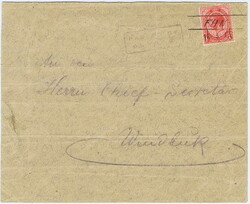 1916 envelope to Windhuk bearing a South African Kings Head 1d tied ...
