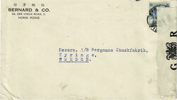 1940 censored cover to Sweden with a 25c cancelled by an indistinct ...