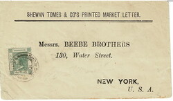 1901 cover sent to the U.S.A. at the unsealed printed matter rate of ...