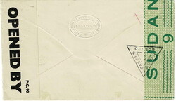 1940 double censored cover to New York, endorsed Surface Mail and ...