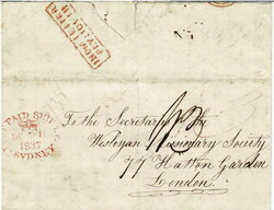 1837 outer pages of a letter journal to the Wesleyan Missionary ...
