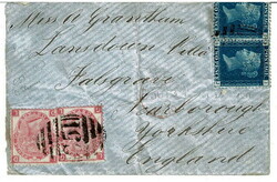 ST THOMAS. 1870 cover to Scarborough, England, with a pair of 3d, ...