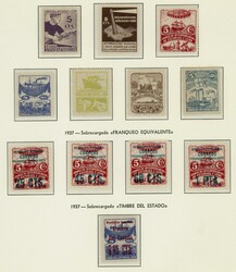 ASTURIAS Y LEÓN. 1936/37. Colección completa de sellos tipo de ...