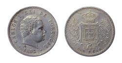 PORTUGAL 1893 500 REIS Ag. 12 g. EBC-